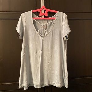 A “soft and sexy” light blue American Eagle top sized xs